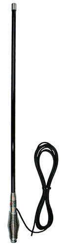 Ground independent UHF/TETRA spring base collinear, black, 380-400MHz, 20W, 2.1dBi – 1.1m